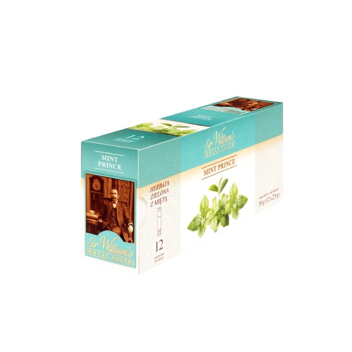 Sir Williams Zielona herbata Royal Taste Mint Prince 12x2,5g