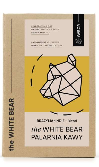 THE WHITE BEAR Kawa ziarnista The White Bear Brazylia/Indie 1kg 6530-uniw