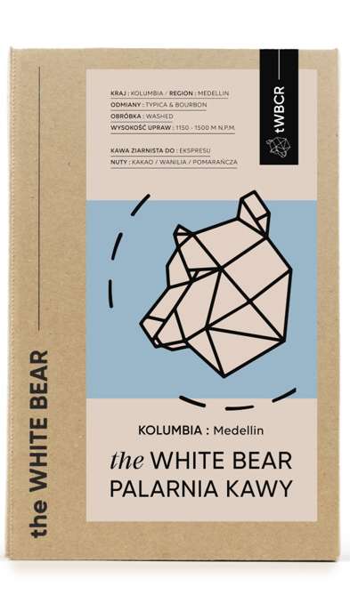 THE WHITE BEAR Kawa ziarnista The White Bear Kolumbia Medellin 1kg 6528-uniw