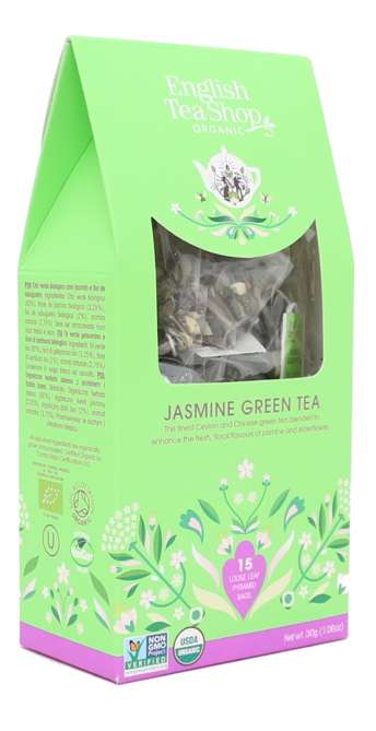 English Tea Shop English Tea Shop, Herbata Jasmine Green Tea, 15 piramidek