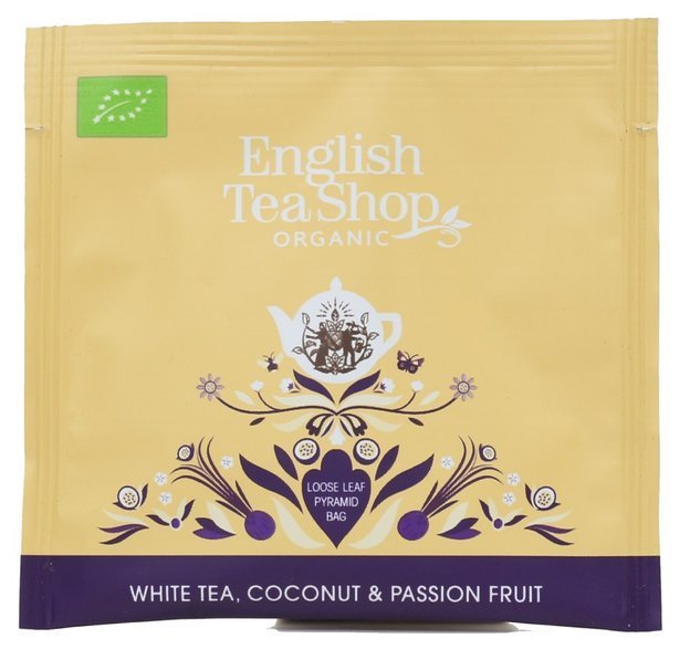 ENGLISH TEA SHOP Biała herbata English Tea Shop Premium White Tea Coconut & Passion Fruit 50x2g 10680275061103