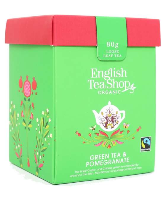 ENGLISH TEA SHOP Zielona herbata English Tea Shop Green Tea & Pomegranate 80g 6570-uniw