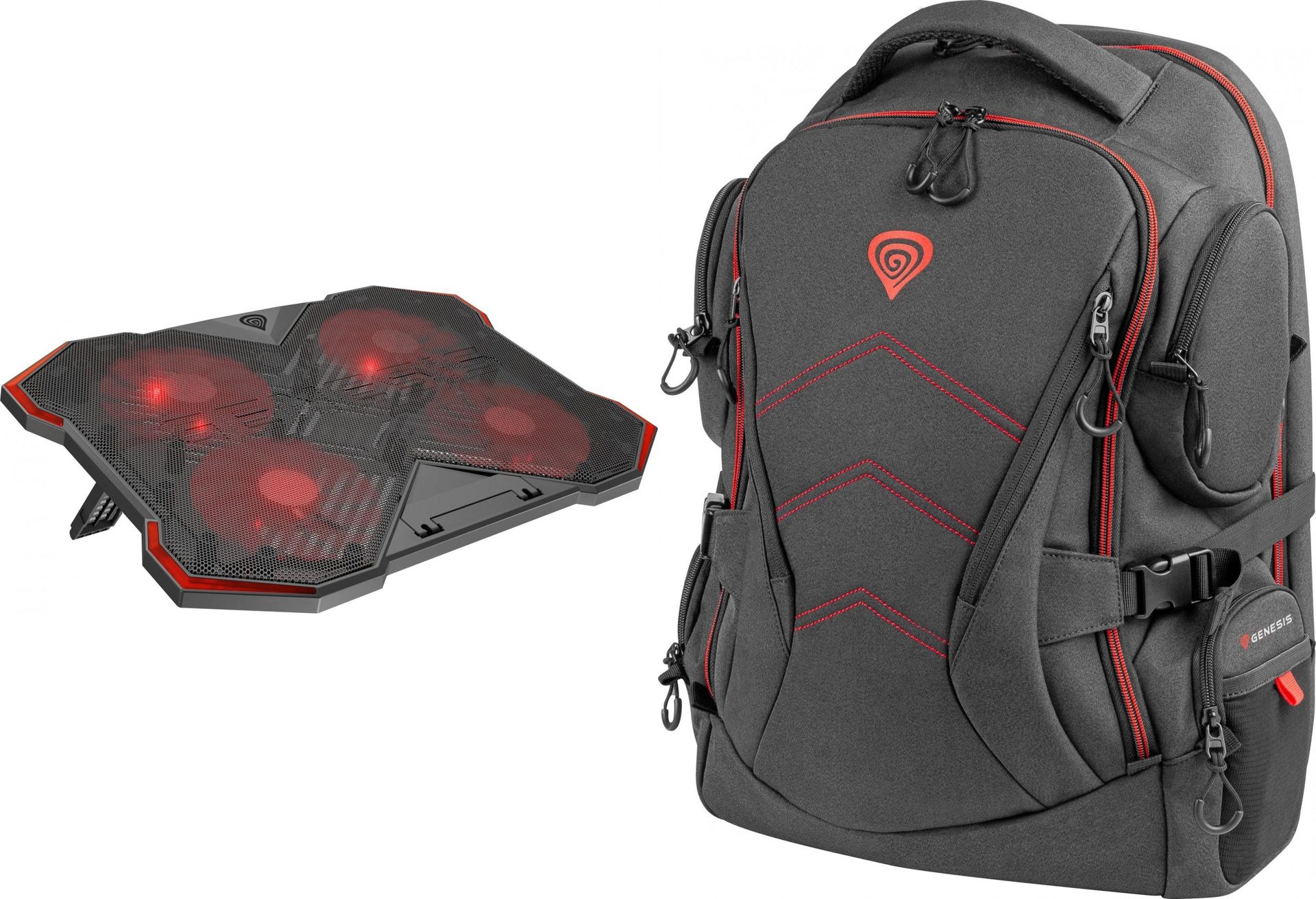 Podstawka chłodząca Genesis OXID 260 NHG-2075 + Plecak Pallad 550 17.3