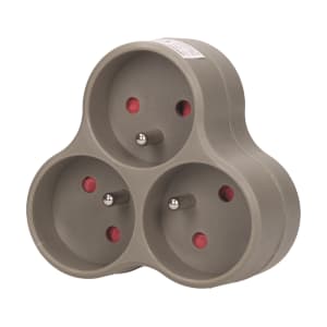 Orno polska Rozgałęźnik wtyczkowy 3-gniazda z/u szary OR-AE-13134/G OR-AE-13134/G
