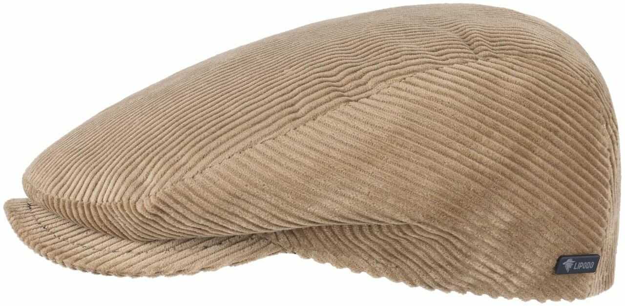 Płaski Kaszkiet Cordial by Lipodo, beżowy, XXL (62-63 cm)