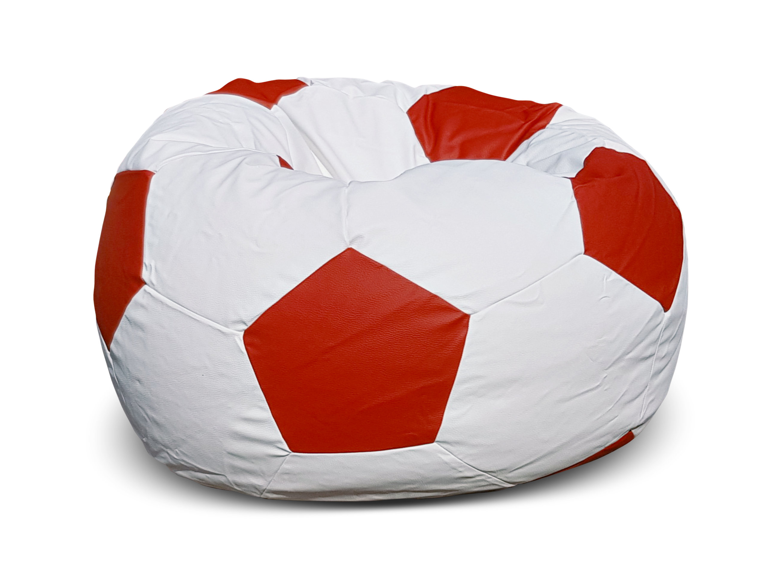 Pufa piłka XL worek biało-czerwona