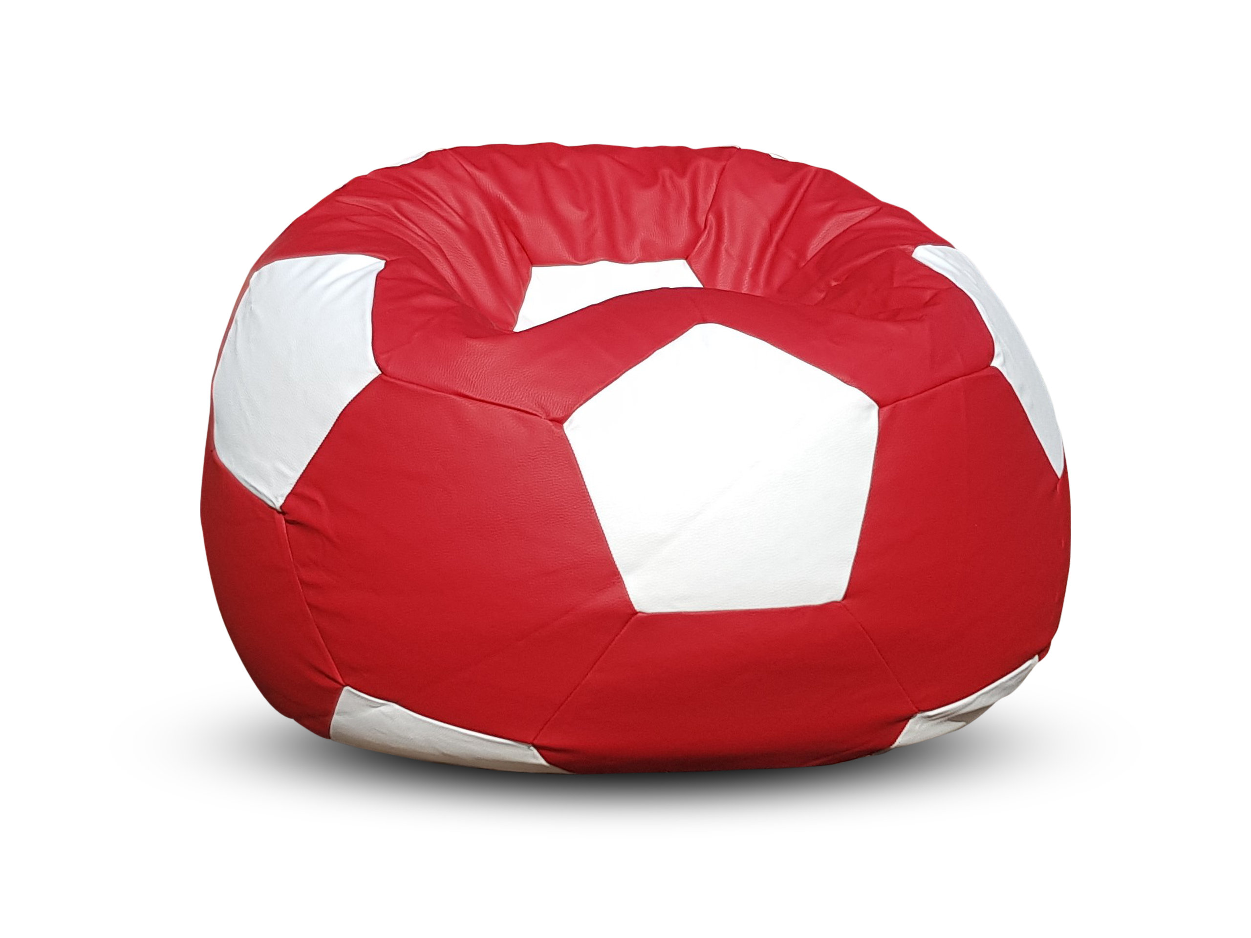 Pufa piłka XL worek czerwono-biała