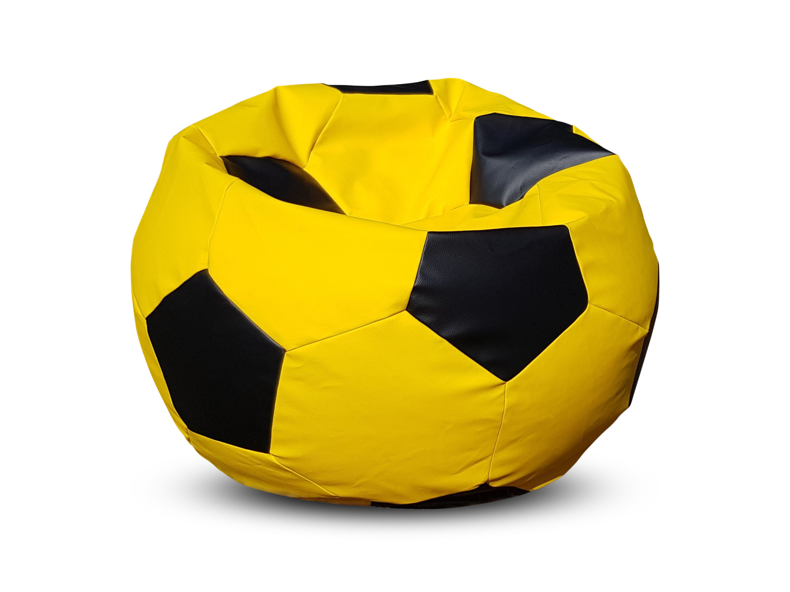 Pufa piłka XL worek żółto-czarna