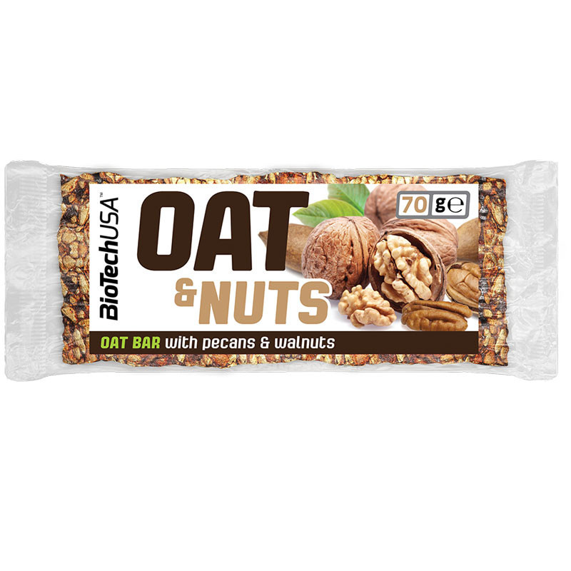 BioTech USA Oat&Nuts 70g PRZEKASKA OWSIANA