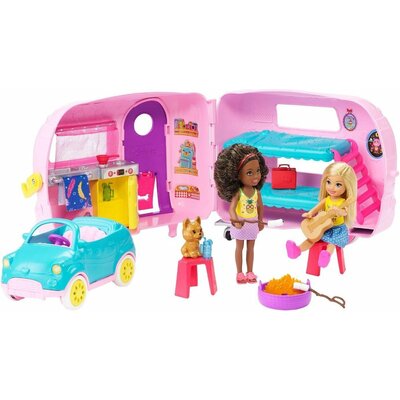Mattel Chelsea z przyczepa kampingową+ lalka DXG90 FXG90