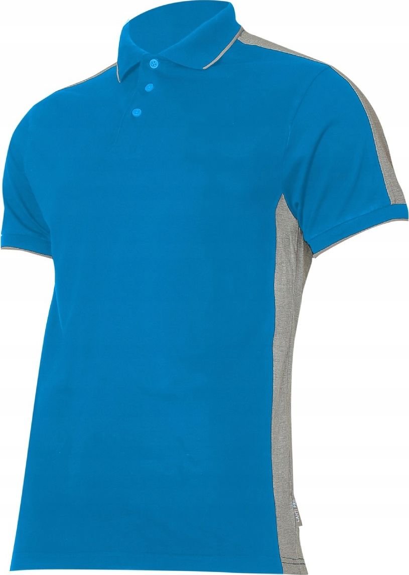 LAHTI PRO Koszulka męska Polo 190g/m2 niebiesko-szara r. L