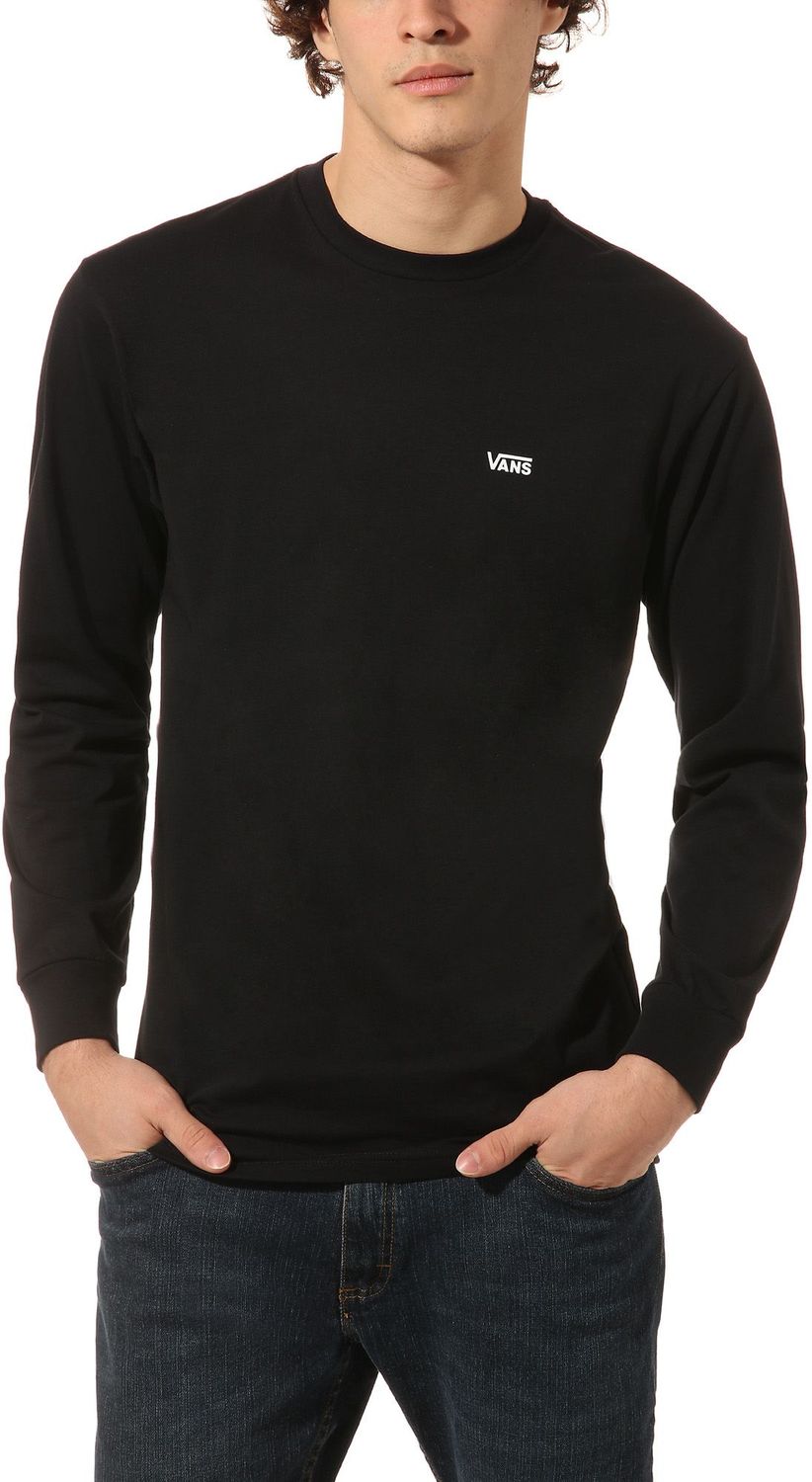 t-shirt VANS LEFT CHEST HIT LS Black/White