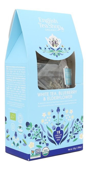 ENGLISH TEA SHOP Biała herbata English Tea Shop White Tea Blueberry & Elderflower 15x2g 6555-uniw