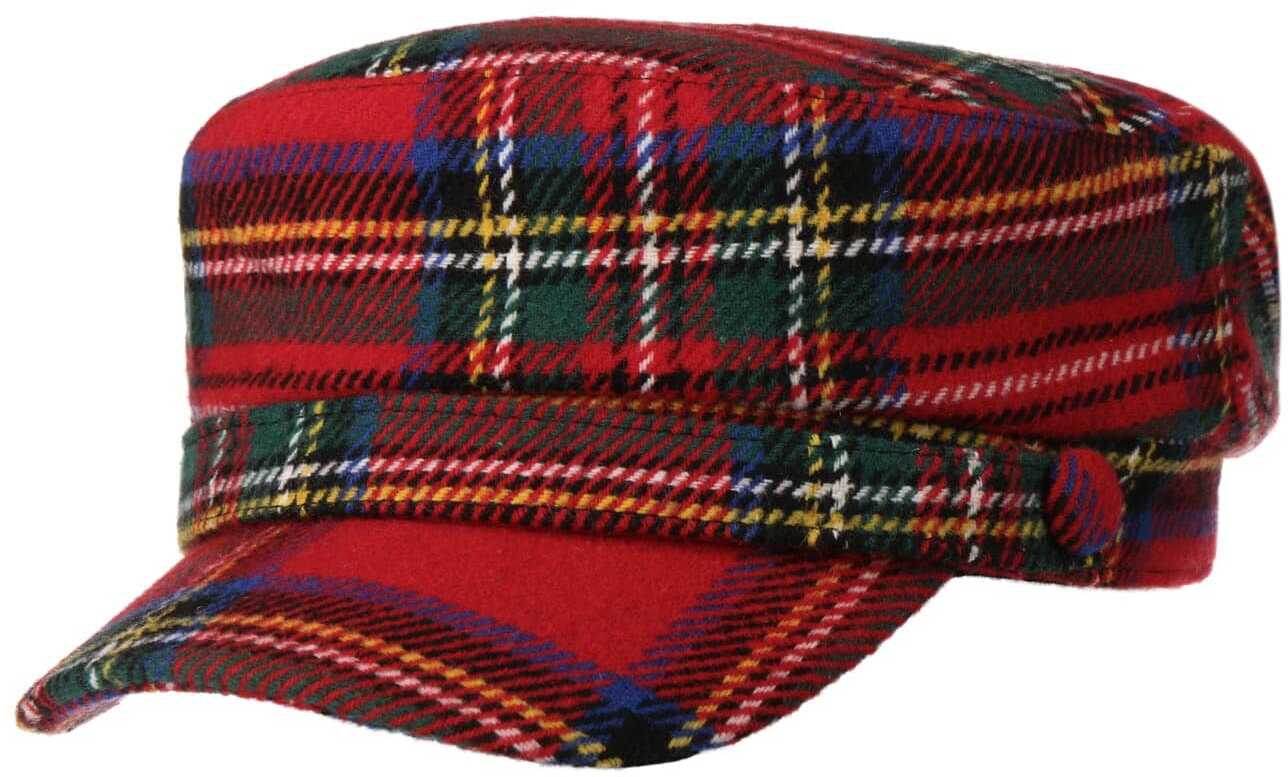 Czapka Żeglarska Tartan by Lipodo, czerwony, S (55-56 cm)