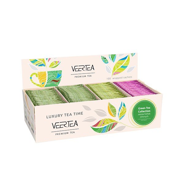 VEERTEA Kolekcja herbat ZIELONYCH Veertea 100 kopert 5907637985234