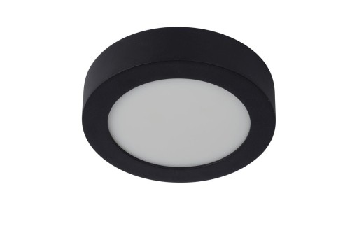 Lucide BRICE-LED Czarny 11W ściemnialny 3000K IP44 Plafon łazienkowy 28116/18/30