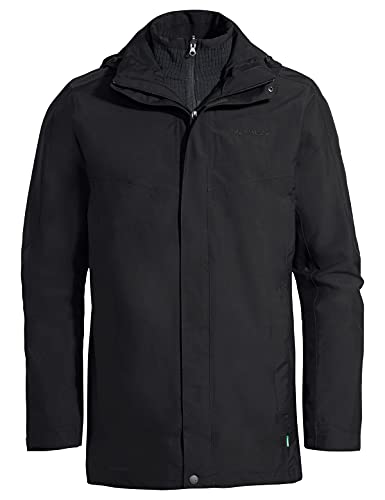 Vaude Idris III 3in1 Parka Men, czarny L 2021 Kurtki przeciwdeszczowe