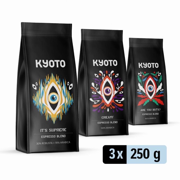 KYOTO Zestaw degustacyjny KYOTO ESPRESSO II 3x250g 9315-uniw