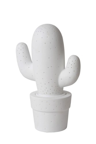 Lucide NV Cactus Table Lamp Ceramic E14 H30.5 20 cm White 13513/01/31