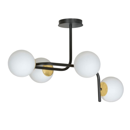 Emibig Ragnar lampa wisząca 4-punktowa czarna/złota 1032/4A 1032/4A