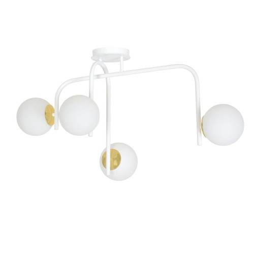 Emibig Ragnar lampa wisząca 4-punktowa biała/złota 1033/4B 1033/4B