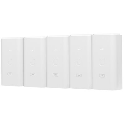 Ubiquiti Networks PoE-24 Passive PoE Adapter EU 24V 0.5A groud/ESD protection 5 PACK! (POE-24-12W-5P)