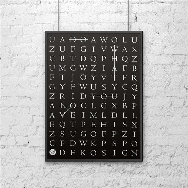 Dekosign Plakat dekoracyjny 50x70 cm DO WHAT YOU LOVE czarny