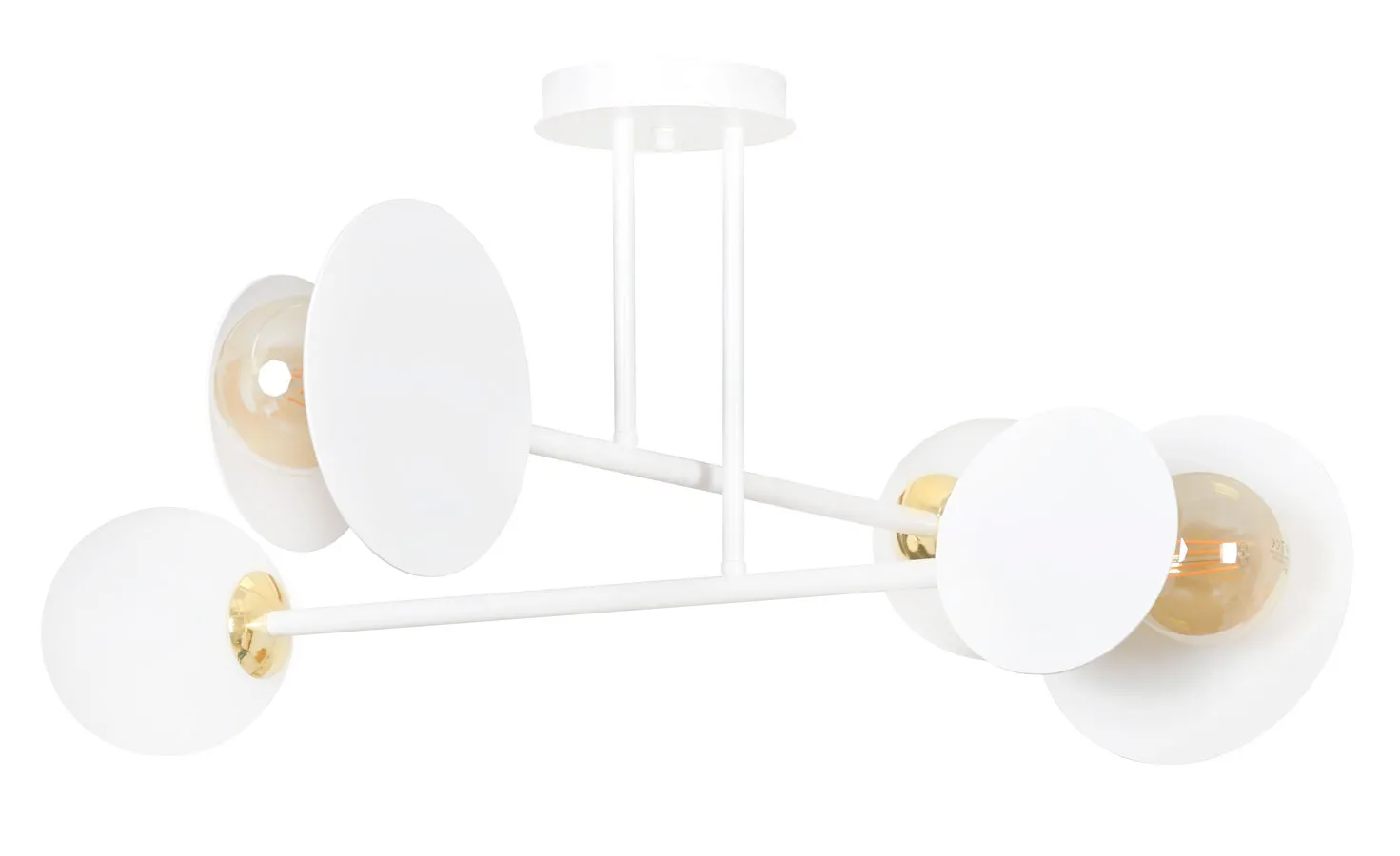 Biała metalowa lampa sufitowa - D008 D6-W34