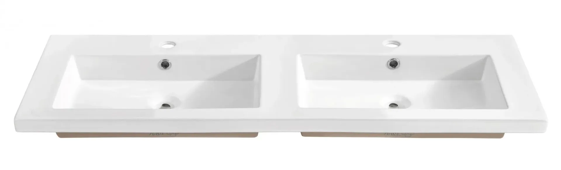 Elior Podwójna biała umywalka ceramiczna 120 cm B3-Z06