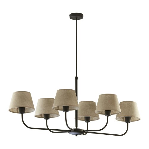 TK Lighting Żyrandol CHICAGO len naturalny 6pł.   3999
