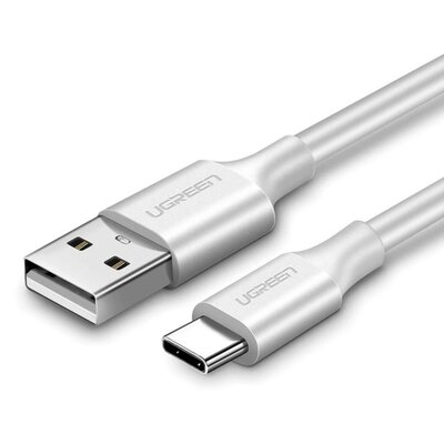 UGREEN Niklowany kabel USB-C QC3.0 1m (biały)