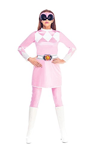 Rubie's Rubie's Oficjalna różowa Power Ranger fantazyjna sukienka dla pań superbohaterów kostium dla dorosłych kobiet nowy - bardzo mała sukienka UK rozmiar 6 - 8 887103