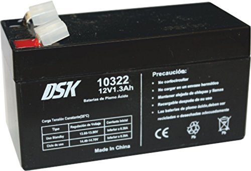 DSK 10322 – akumulator ołowiowy Acido 12 V 1,3 Ah, czarny