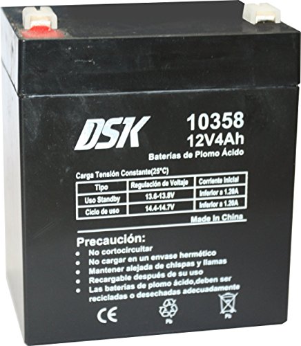 DSK 10358 – akumulator ołowiowy Acido 12 V 4 Ah, czarny