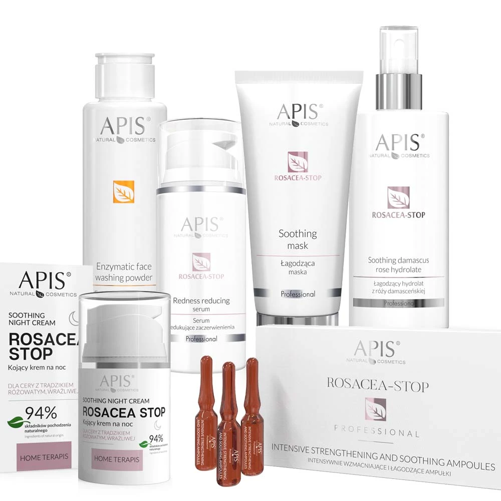 Apis Professional Zestaw Rosacea-Stop cera wrażliwa, naczynka, trądzik różowaty