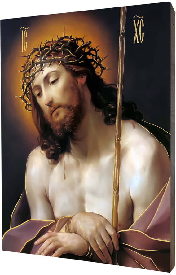 Art christiana Ikona religijna Chrystus w koronie cierniowej ACHI130
