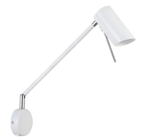 Candellux Lighting kinkiet z wysięgnikiem biały MILLY 21-73907 lampa z włącznikiem do sypialni przy łóżku 21-73907