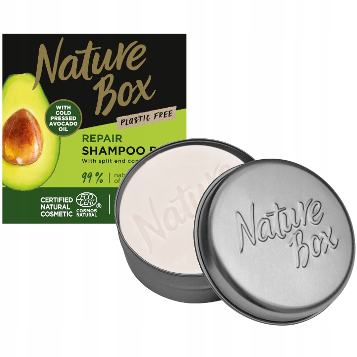 NATURE BOX_Shampoo Bar szampon do włosów w kostce Avocado Oil 85g