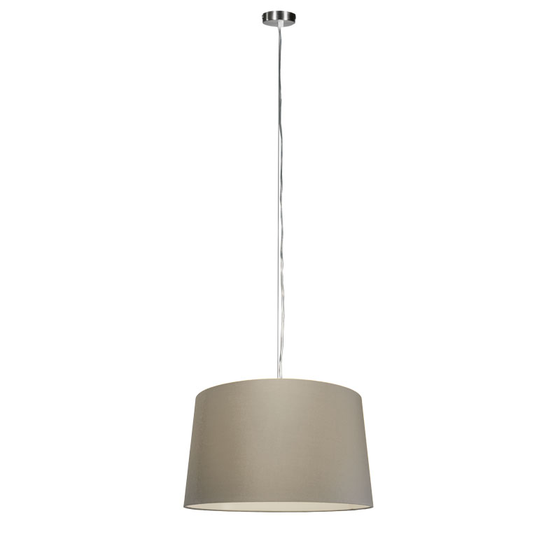 QAZQA Nowoczesna lampa wisząca stal klosz ciemnoszary 45cm - Cappo 1