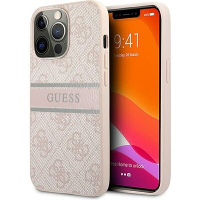Guess Etui 4G Printed Stripe do Apple iPhone 13 Pro Różowy | GUHCP13L4GDPI