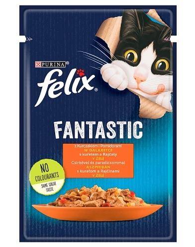 Zdjęcia - Karma dla kotów Felix FANTASTIC Kurczak&Pomidor 85g 