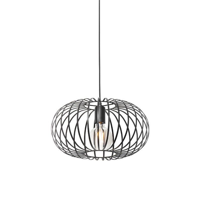 QAZQA Designerska lampa wisząca czarna - Johanna