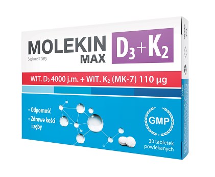 Natur Produkt Zdrovit Sp. z o.o. MOLEKIN D3+K2 MAX 30 tabletek 3728241
