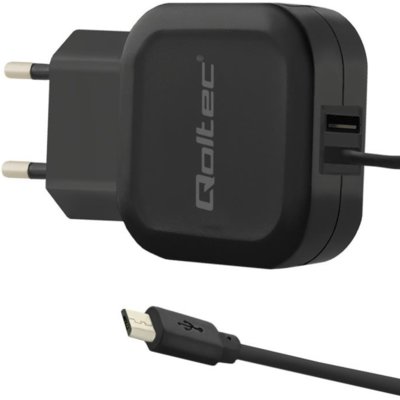 Qoltec Ładowarka sieciowa 17W | 5V | 3.4A | USB + kabel Micro USB (50189)