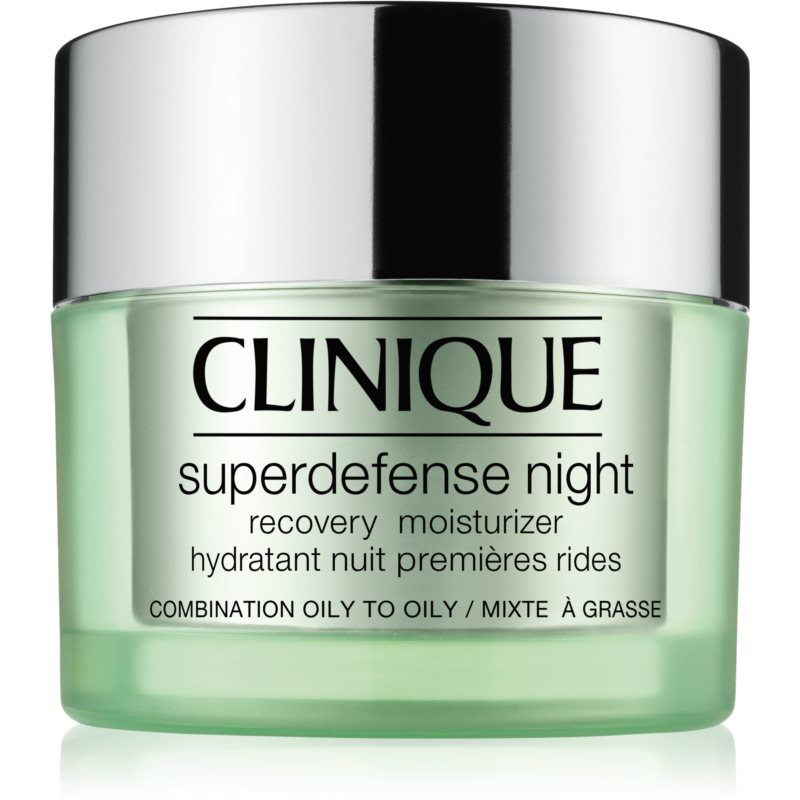 Clinique Superdefense nawilżający krem przeciwzmarszczkowy na noc do skóry tłustej i mieszanej 50 ml