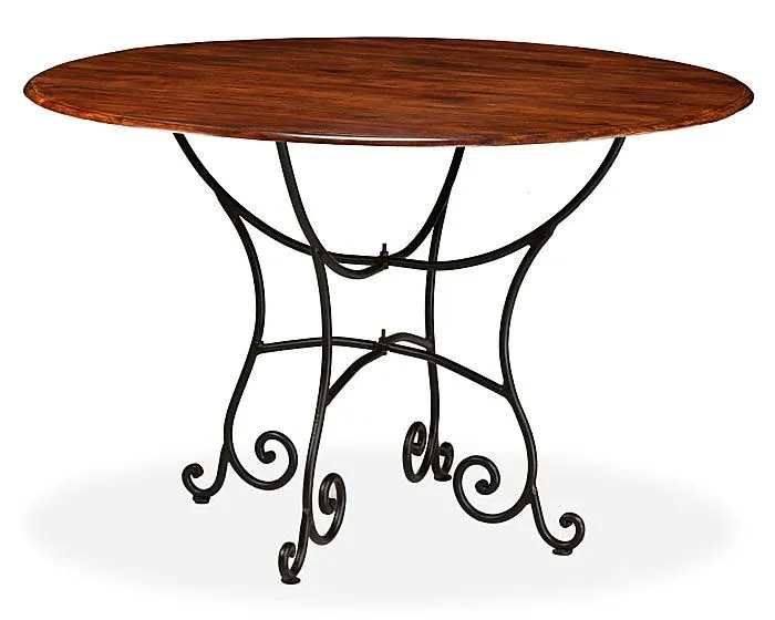 Duży okrągły stół industrialny palisander B9-R87