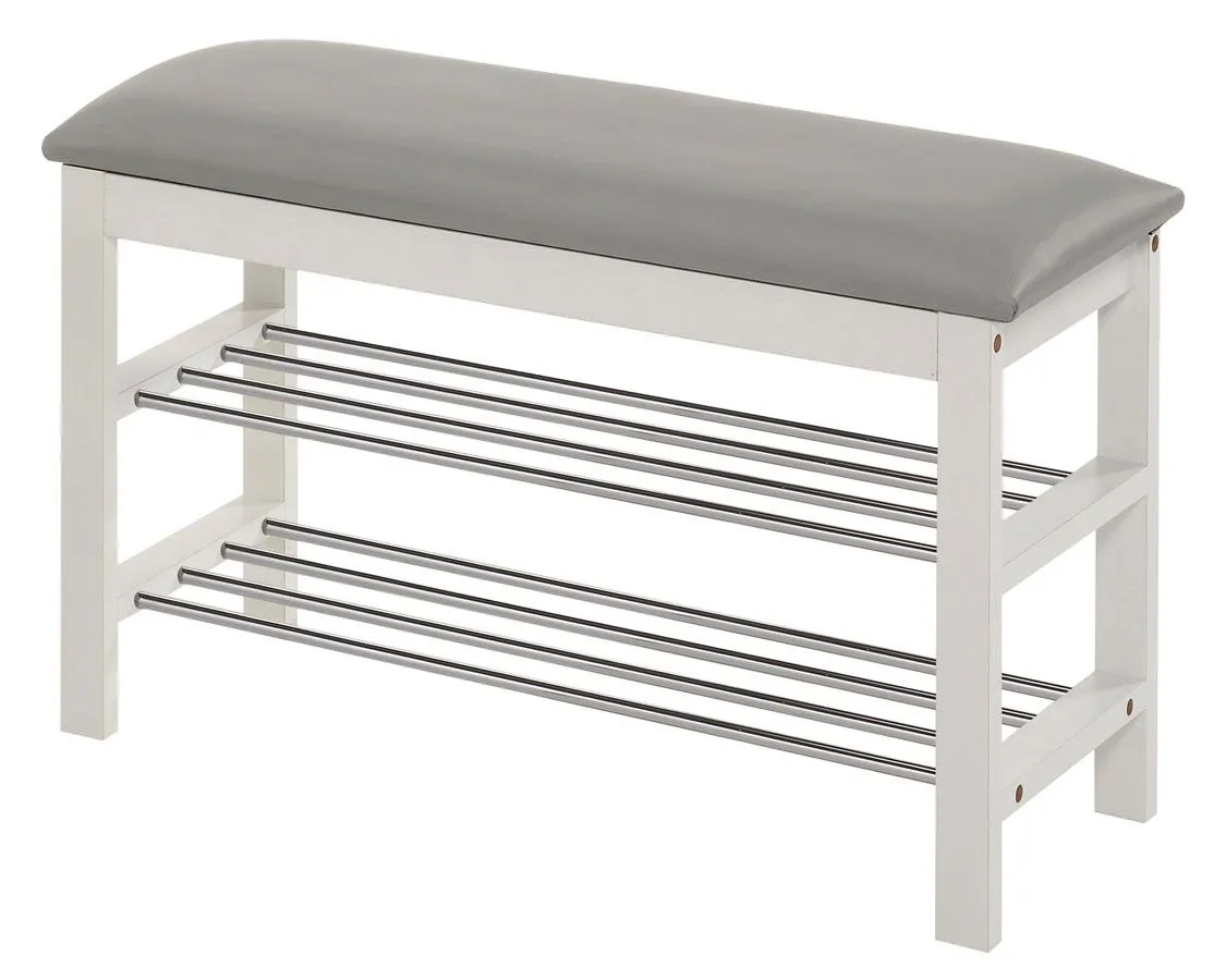 Szary Stojak Na Buty Z Siedziskiem F8-Z15