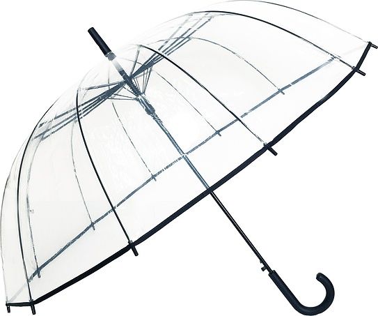 Parasol Smati przezroczysty czarny 12 żeber