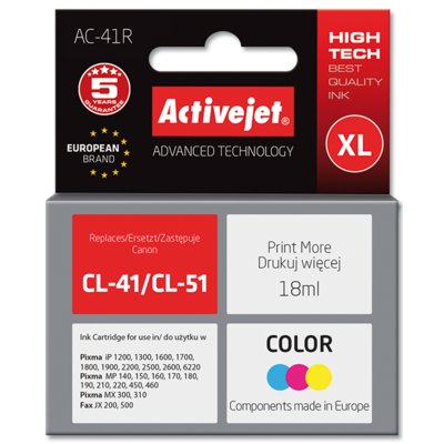 ActiveJet AC-41 Kolor Zamiennik Canon CL-41/CL-51