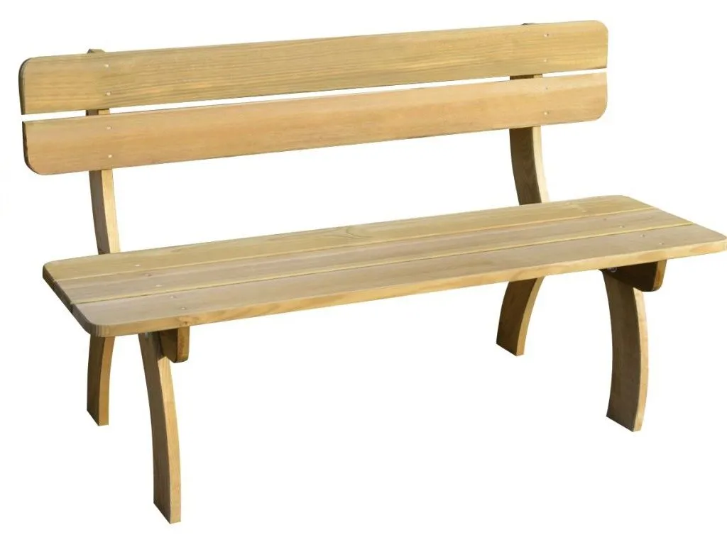 EDINOS Drewniana ławka ogrodowa Kaspi - brązowa